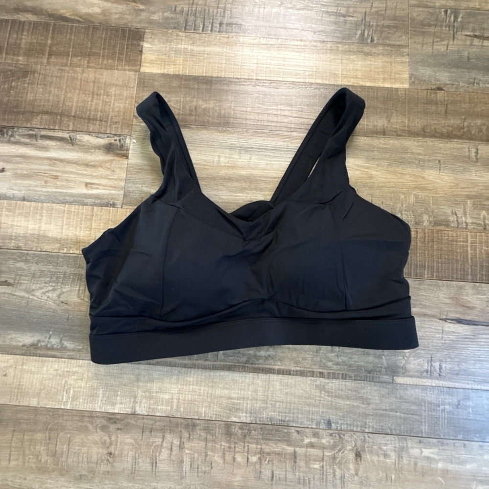 Running Girl High Impact Sports Bra Sz L Black